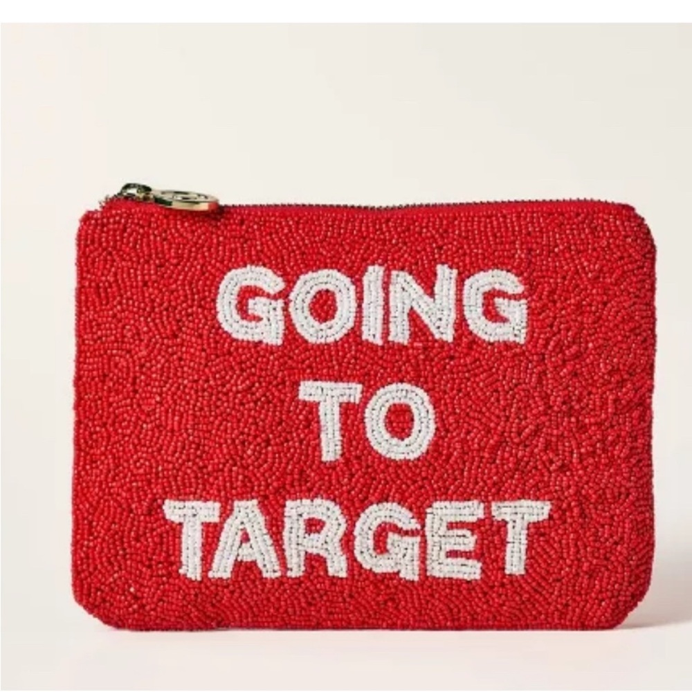 Kate Spade Red and White clutch beaded bag NWT perfect for Valentine’s Day!